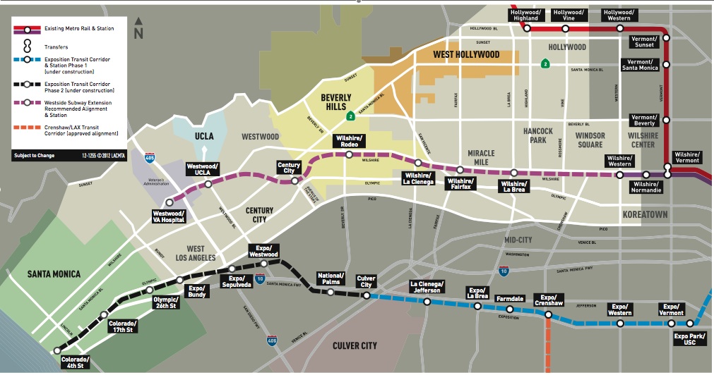 Downtown Los Angeles Subway Map - Map of world